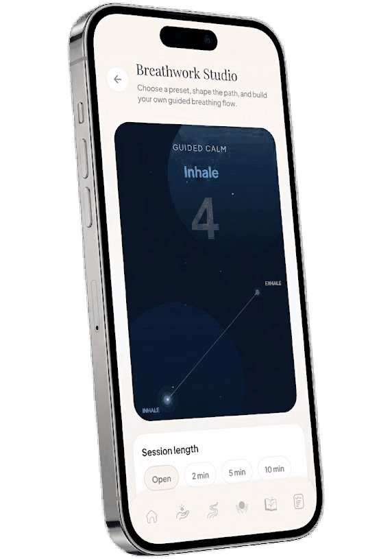 TIPP skill paced breathing: guided breathing exercise in the DBT-Mind app